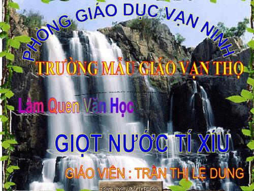 truyện " giọt nước tý xíu"