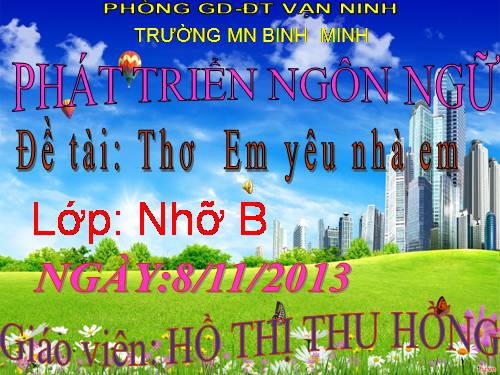 thơ em yêu nhà em