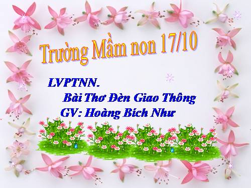 thơ đèn giao thông