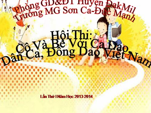 Hội thi cô và bé với dân ca.