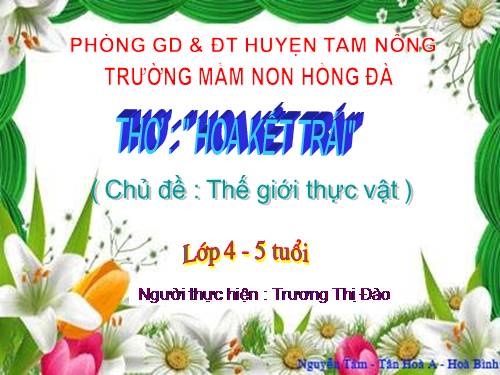 bài thơ hoa kết trái