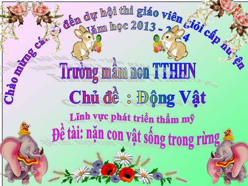 nặn con vật sống trong rừng