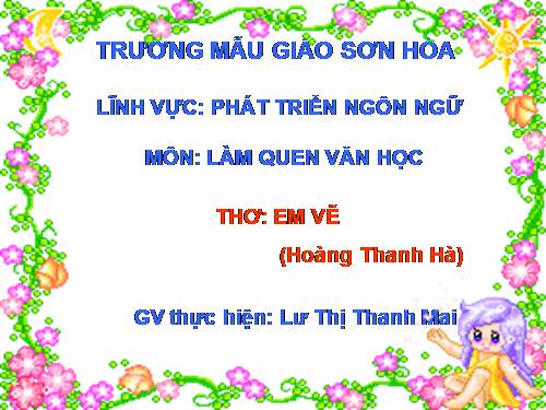 bài thơ em vẽ hay