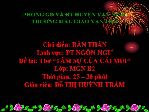 tâm sự của cái mũi