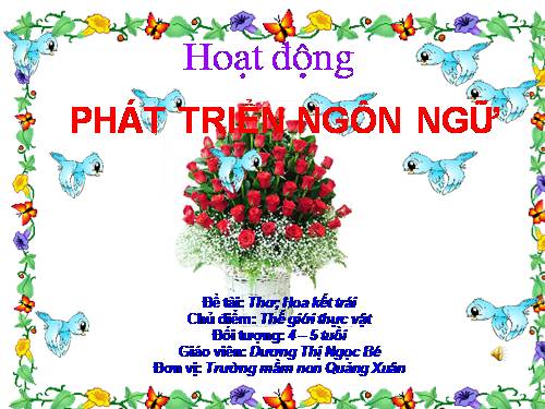 Thơ hoa kết trái