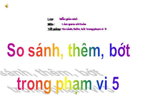 THÊM BỚT TRONG PHẠM VI 5