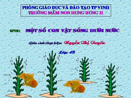 con vat song duoi nuoc