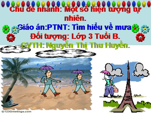 giáo án PTNT: Tìm hiểu về mưa