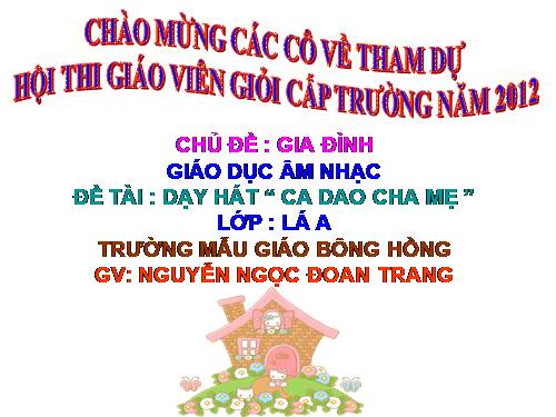 âm nhạc"CA DAO CHA ME"