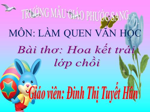 thơ: hoa kết trái