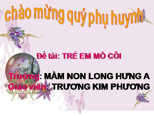 tuyên truyền về trẻ mồ côi