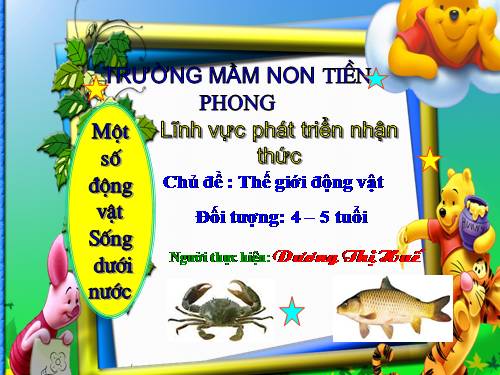 dong vat song duoi nuoc