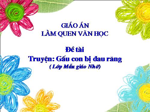 truyện gấu con bị đau răng