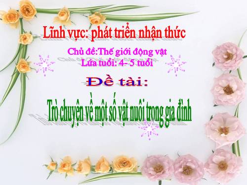 dộng vật nuôi