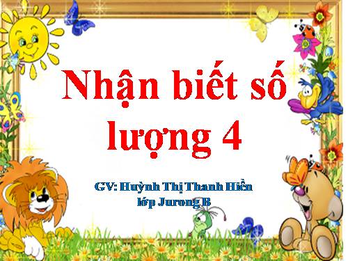 làm quen số lượng 4