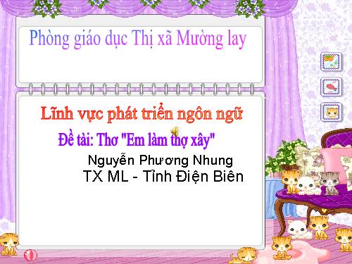 THO EM LAM THO XÂY. CHU DE NGHE NGHIEP