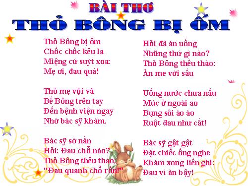 THỎ BÔNG BỊ ỐM