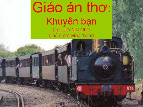 Giáo án điện tử thơ Khuyên bạn