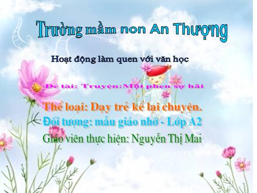 TRUYỆN MỘT PHEN SỢ HÃI