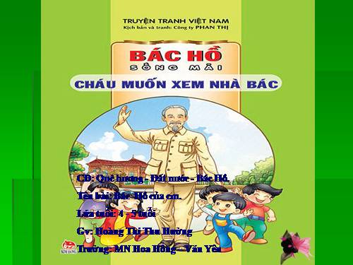 thơ bác hồ của em, cđ: Bác Hồ kính yêu