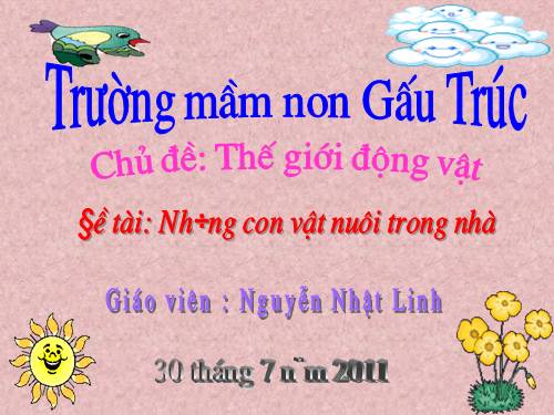 dong vat trong nha