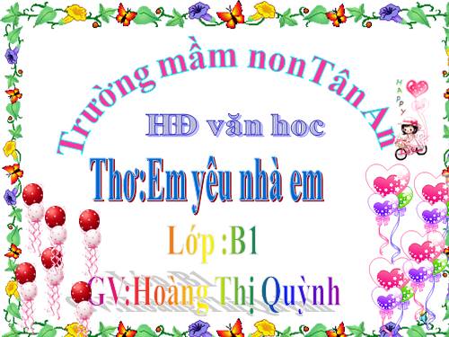 thơ Em yêu nhà em