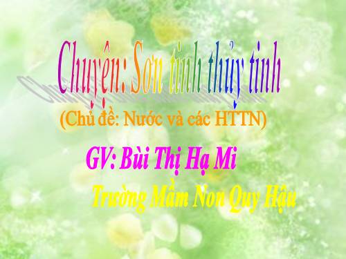 Chuyện Sơn tinh thủy tinh