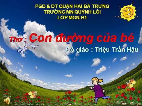 Thơ : Con đường của bé