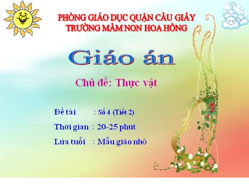 Giáo án: số 4 tiết 2