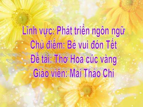 Thơ HOA CUC VANG