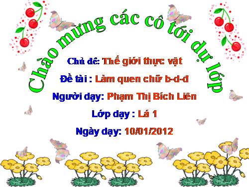 lam quen chu cai b d đ