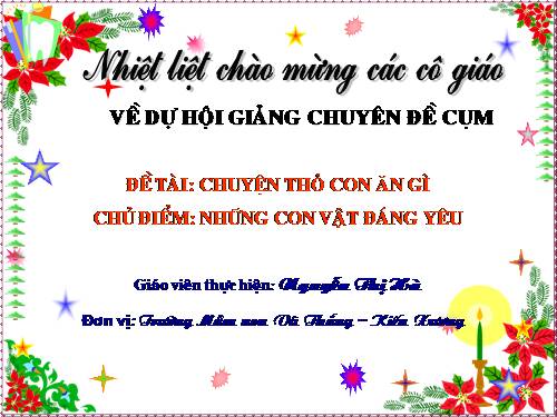 Thỏ con ăn gì