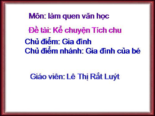 Kể chuyện tích chu