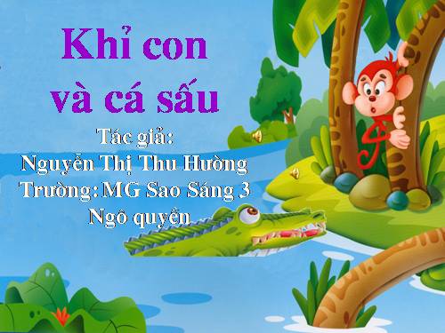 Khỉ con và cá sấu