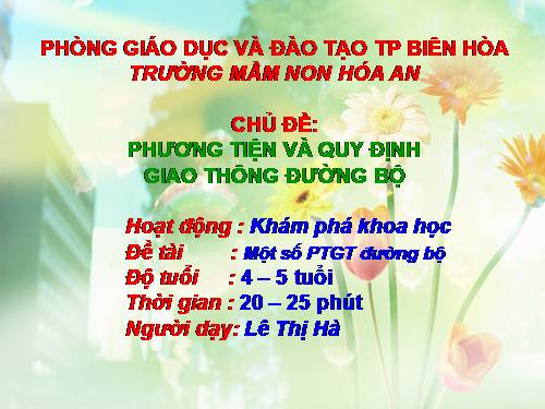 một số ptgt đường bộ