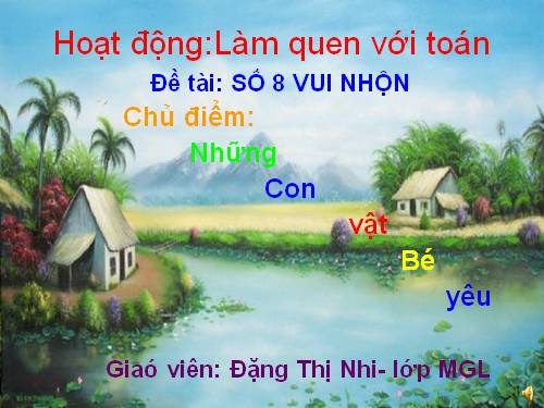 toán: số 8 vui nhộn