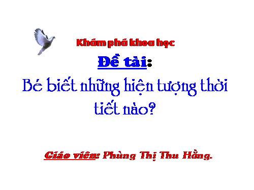 mot so hien tuong thoi tiet