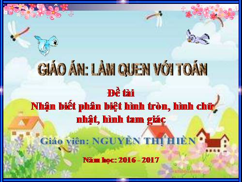 bai giang dien tu nhan biet hinhtron hinh vuong hinh tam giac