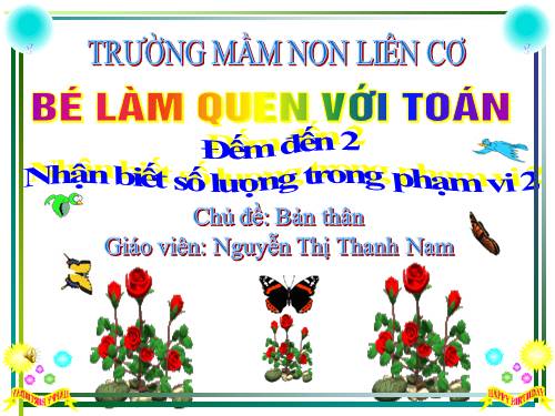 Đếm đến 2 - Nhận biết số lượng trong phạm vi 2