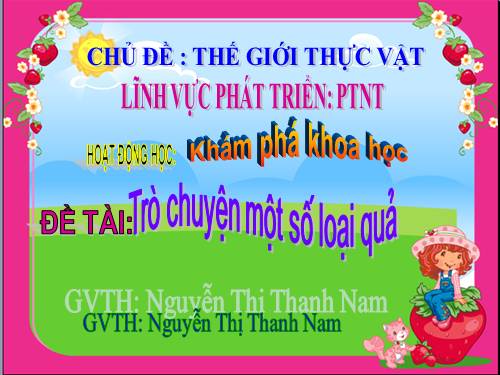 Trò chuyện 1 số loại quả - Nguyễn Thị Thanh Nam