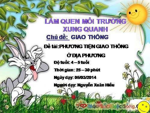 MTXQ Làm quen các phương tiện giao thông