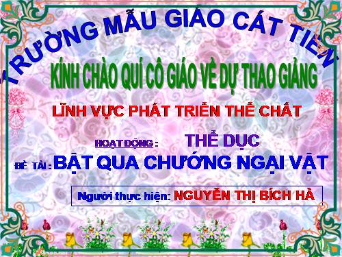 GIÁO DỤC PHÁT TRIỂN THỂ CHẤT : BẬT QUA CHƯỚNG NGẠI VẬT