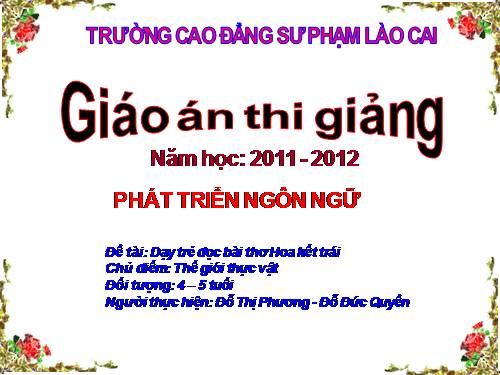 tre 4 tuoi de tai Day tre doc tho Hoa ket trai