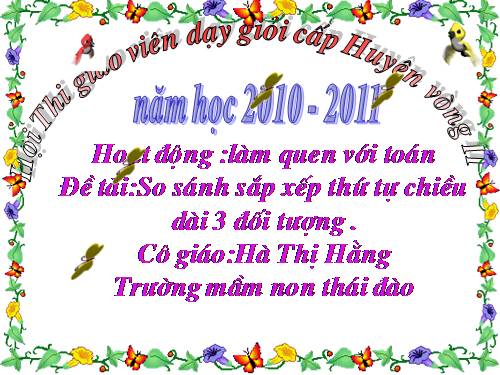 so sánh sắp xếp thứ tự chiều dài 3 đối tượng