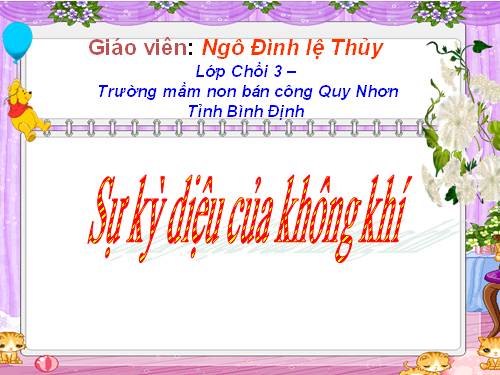 Sự kỳ diệu của không khí