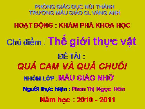 Quả cam và quả chuối