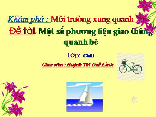 mot so phuong tien giao thong