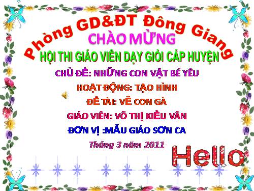 HOẠT ĐỘNG TẠO HÌNH