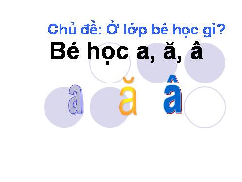 Bé học chữ A, Ă, Â