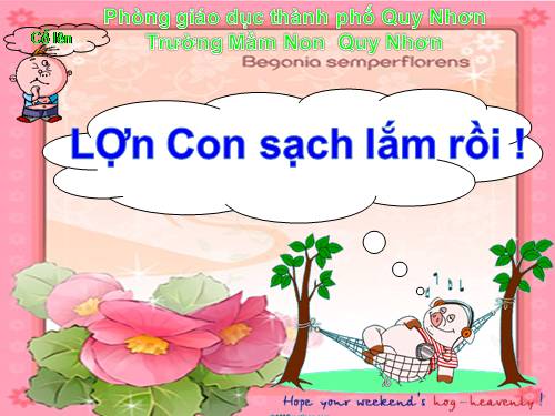 câu chuyện LỢN CON SẠCH LẮM RỒI